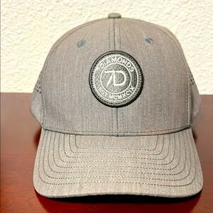 Gray 7 Diamonds Headwear Adjustable Baseball Hat Cap Logo Embroidered